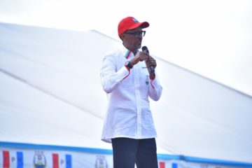 Paul Kagame yasoreje ibikorwa bye byo kwiyamamaza mu Karere ka Gasabo i Bumbogo ku Isoko y’u Rwanda