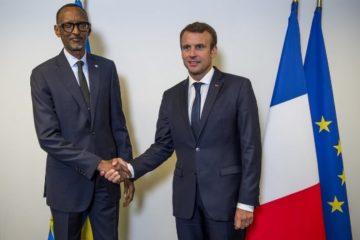 Perezida Kagame yagiranye ibiganiro na Emmanuel Macron w’u Bufaransa