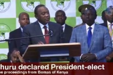 Kenya: Uhuru Kenyatta atsinze amatora n’amajwi 98%, Odinga agira o,8%