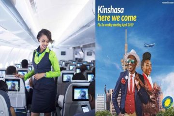 Ntibikiri Indoto, RwandAir igiye kujya ikora ingendo eshatu mu Cyumweru i Kinshasa