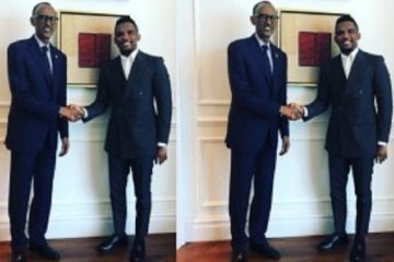 Samuel Eto’o yashyize hanze ifoto yifotozanyije na Perezida Kagame amuvugaho amagambo akomeye