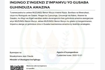 INGINGO Z’INGENZI Z’IMPAMVU YO GUSABA  GUHINDUZA AMAZINA