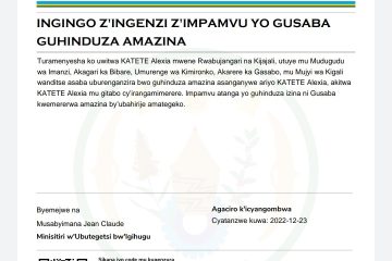 INGINGO Z’INGENZI Z’IMPAMVU YO GUSABA GUHINDUZA AMAZINA