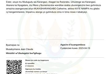 INGINGO Z’INGENZI Z’IMPAMVU YO GUSABA GUHINDUZA AMAZINA