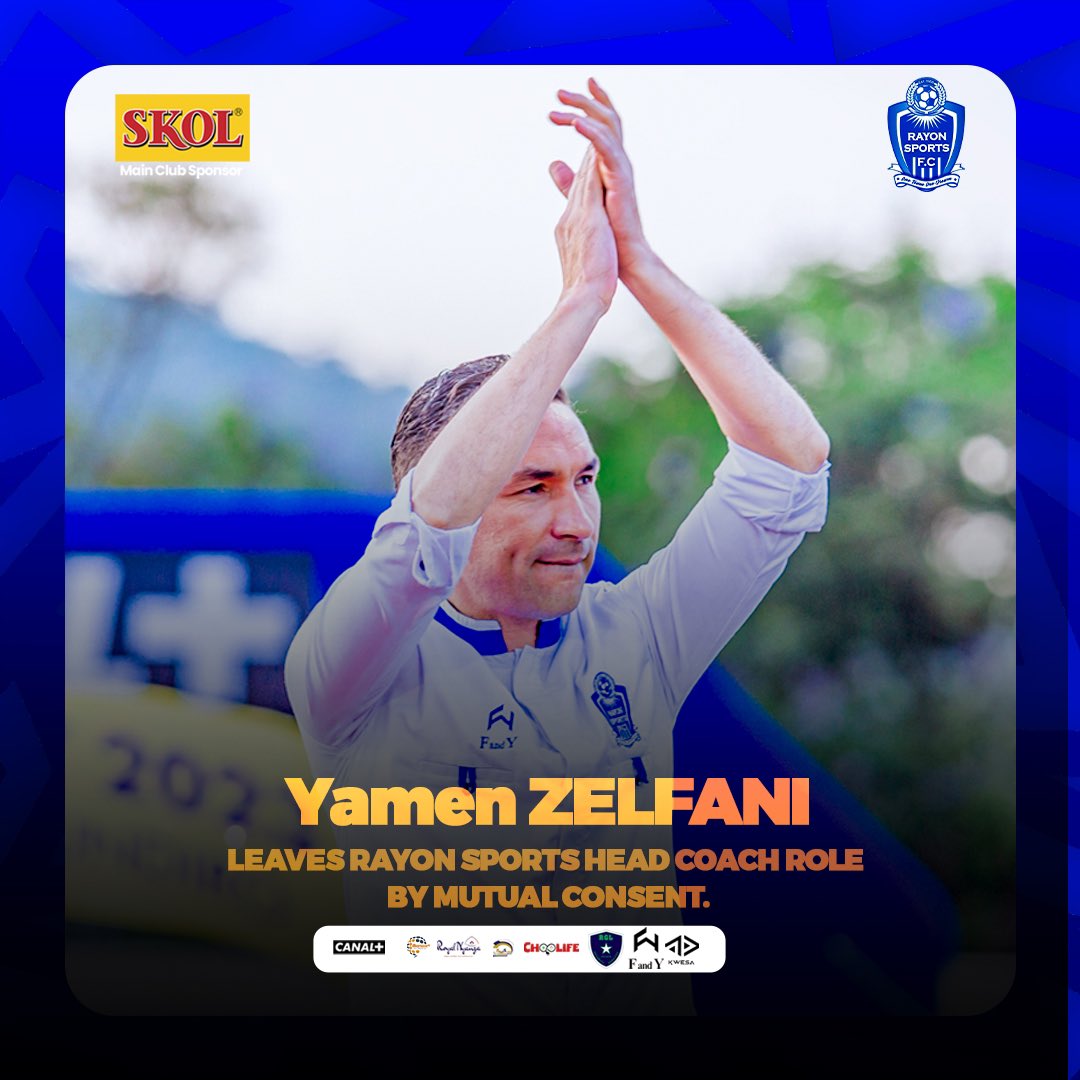 Ku bwumvikane bw’impande zombi, Yamen Zelfani ntakiri umutoza wa  Rayon Sports