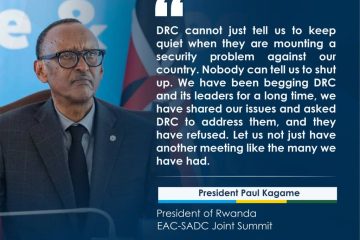 “URwanda ntirushobora gucecekeshwa igihe hari abategura kurugirira nabi -Perezida Kagame “URwanda ntirushobora gucecekeshwa igihe hari abategura kurugirira nabi -Perezida Kagame
