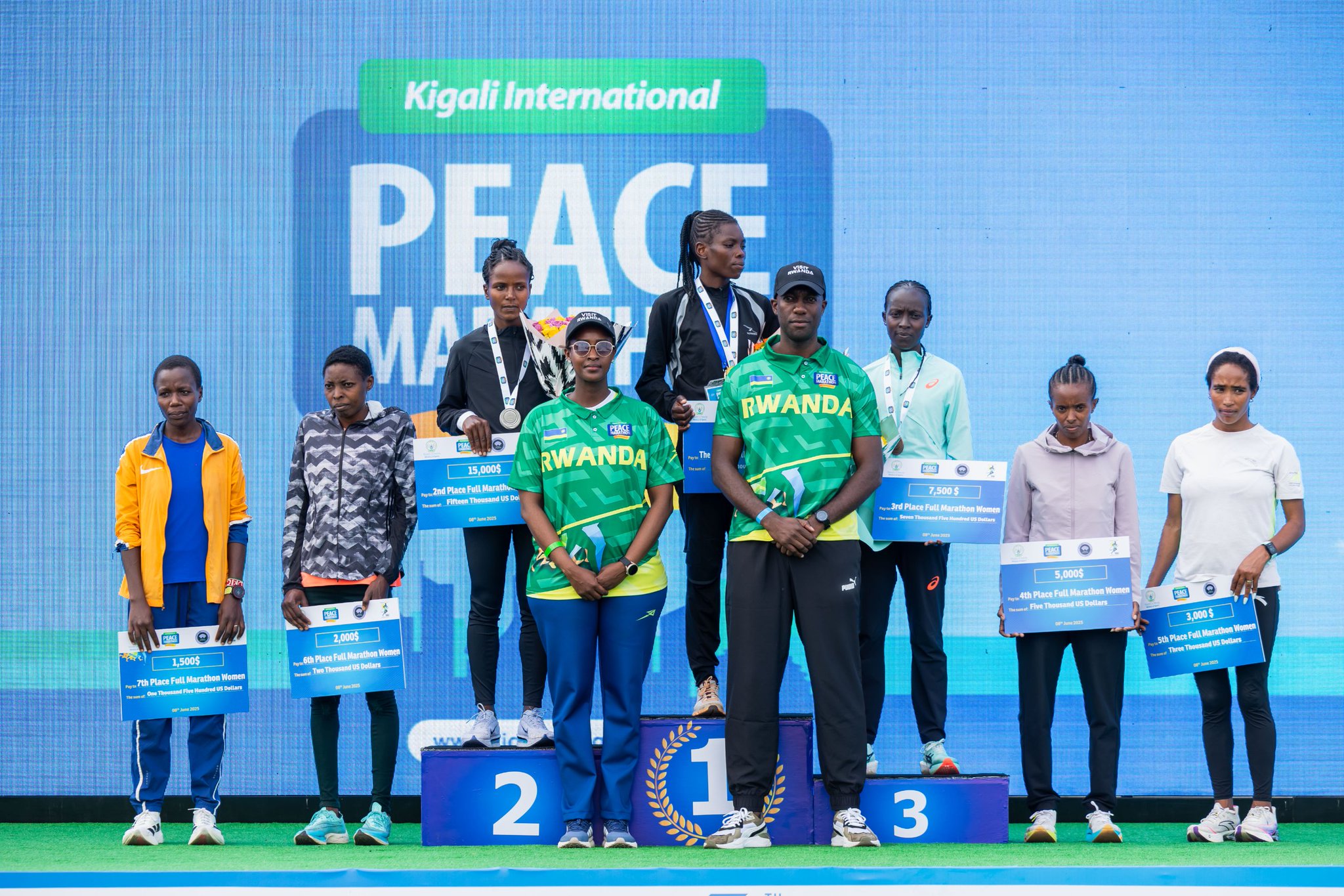 Umunya-Kenya Laban Korir n’Umunyarwandakazi Niyonkuru Florence begukanye Kigali International Peace Marathon